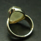 Natural Gem Raw Libyan Desert Glass Tektite Sterling Silver Ring from Libya - Size 9.75 - 9.0 Grams