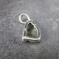 Natural Gem Moldavite Tektite SS Pendant from Czech Republic - 1.18 Grams - 0.9"
