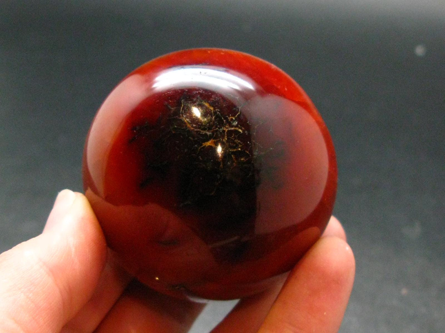Carnelian Agate Sphere Ball From Madagascar - 2.1" - 196.15 Grams