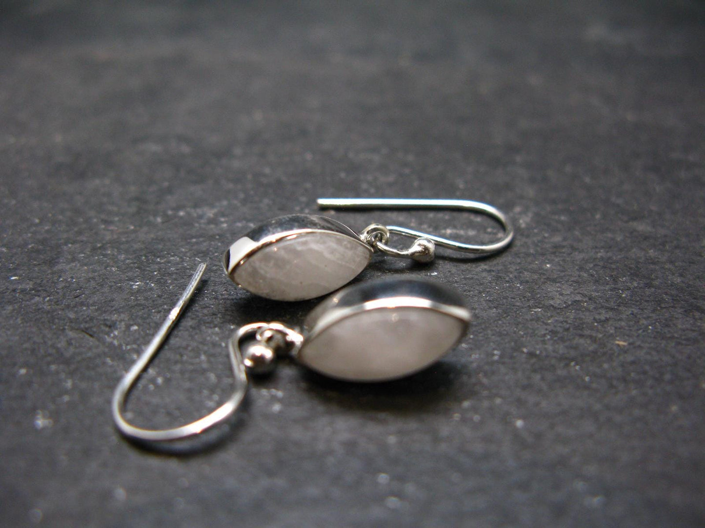Natrolite Silver Earrings From Russia - 2.33 Grams