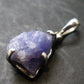 Rare Raw Hackmanite Silver Pendant from Afghanistan - 1.0" - 3.63 Grams