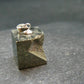 Perfect Pyrite Cube Crystal Silver Pendant from Spain - 0.8" - 8.85 Grams
