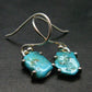 Nice Raw Natural Turquoise Sterling Silver Earrings from Mexico - 1.53 Grams