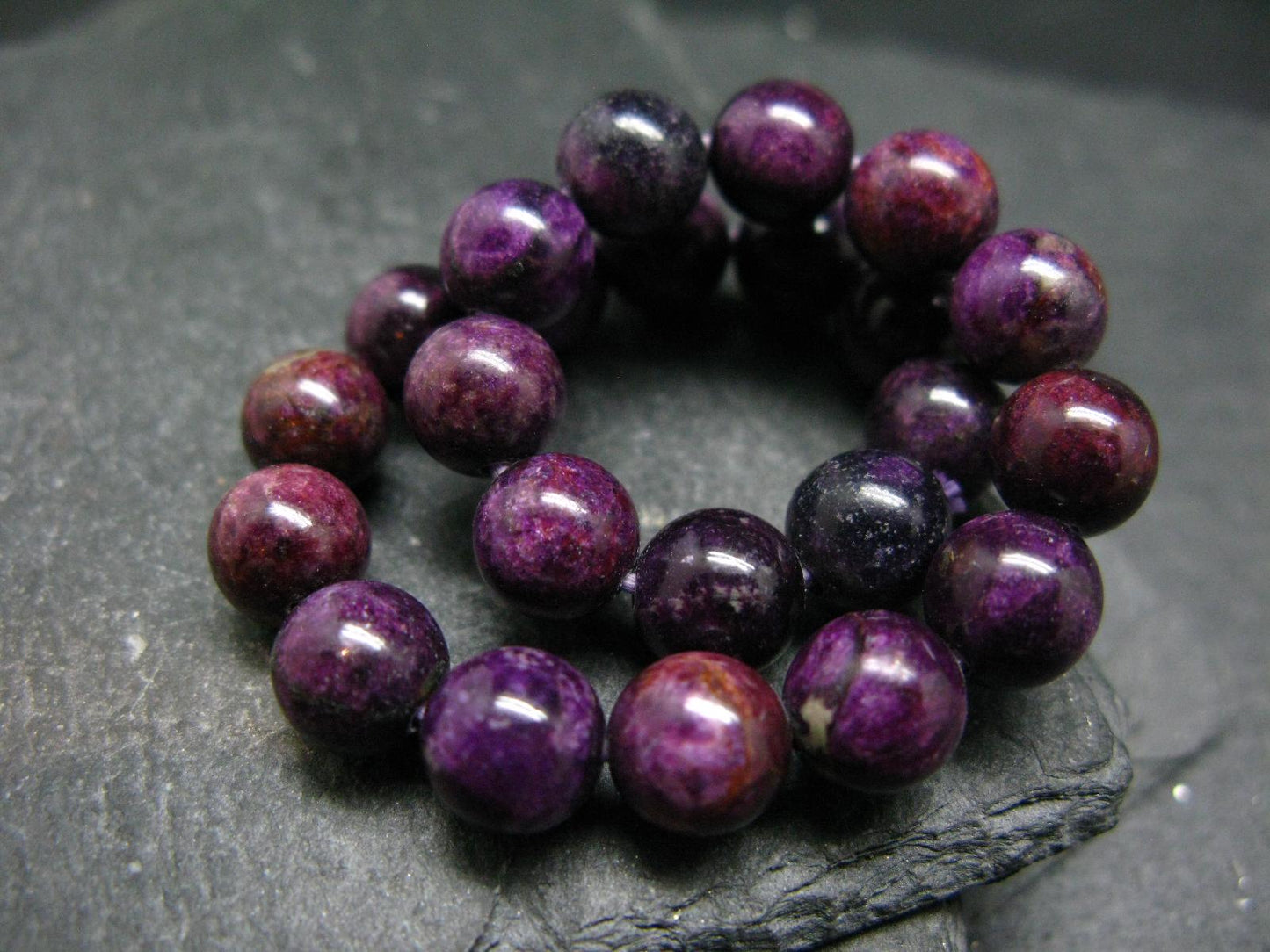 Stichtite Genuine Bracelet ~ 7 Inches ~ 8mm Round Beads