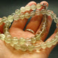 Gem Libyan Desert Glass Tektite Necklace 9 mm Beads from Libya - 19" - 42.37 Grams