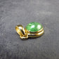 Tsavorite Green Garnet Gold Plated Silver Pendant from Tanzania - 0.7" - 1.76 Grams