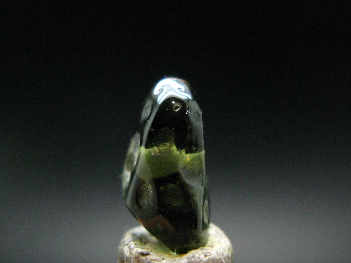 Moldavite Tektite Tumbled Bead from Czech Republic - 15 mm - 4.20 Carats