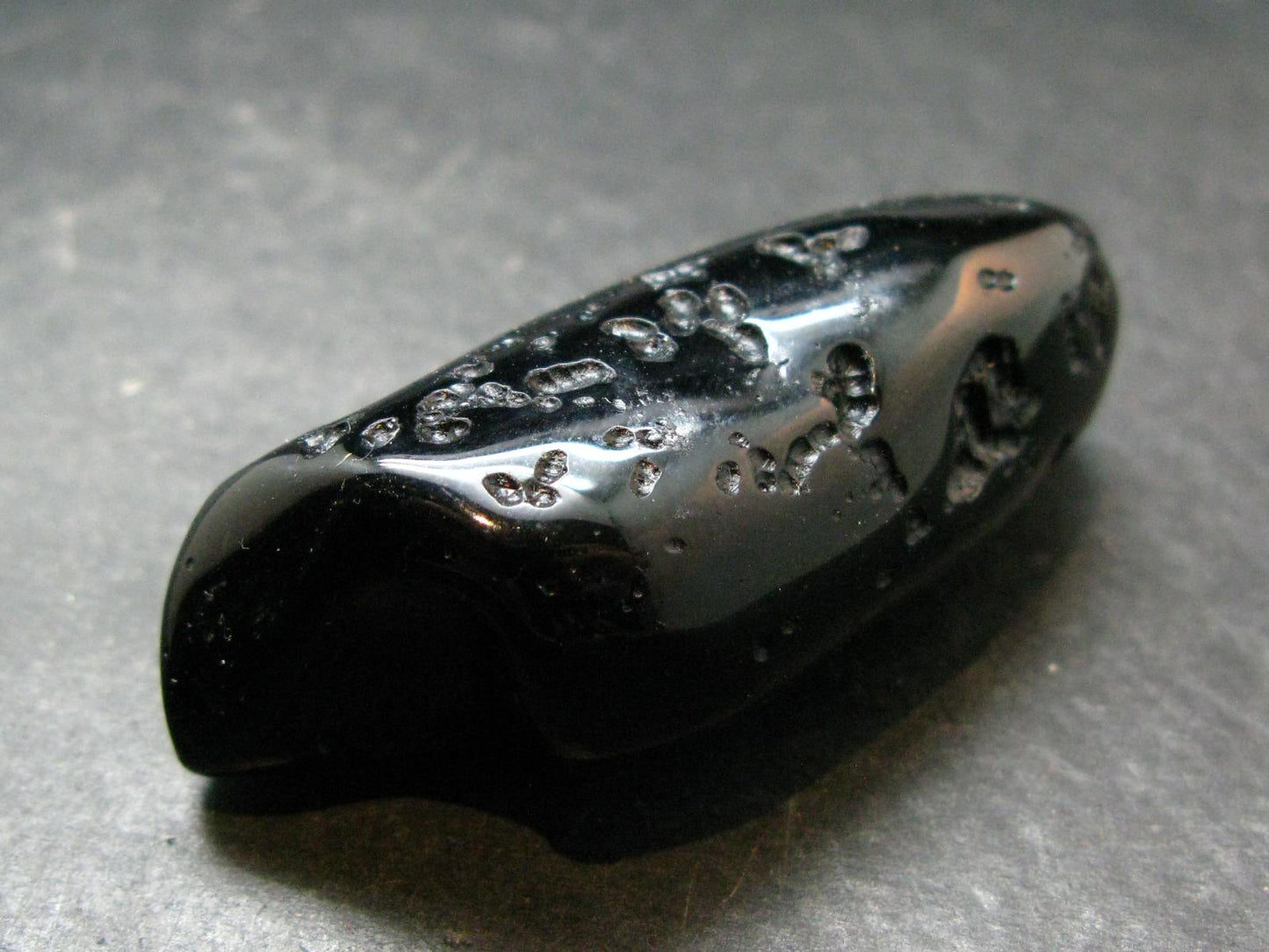 Rare Large Black Tibetan Tektite Tumbled Stone from Tibet - 2.4" - 48.43 Grams