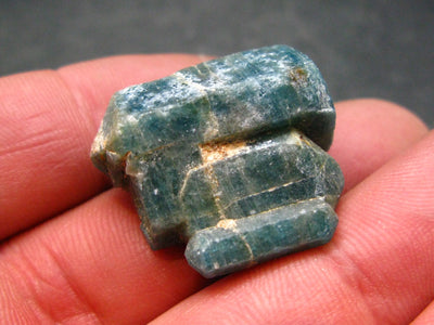 Large Neon Blue Apatite Crystal From Brazil - 1.1" - 12.4 Grams