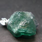 Rare!! Emerald Green Fluorite Crystal Silver Pendant From UK - 5.53 Grams - 0.9"