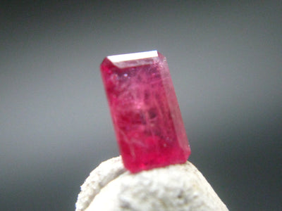 Beautiful Rare Gem Bixbite Red Beryl Emerald Cut Stone From Utah USA - 0.42 Carats - 6.3x4.0mm