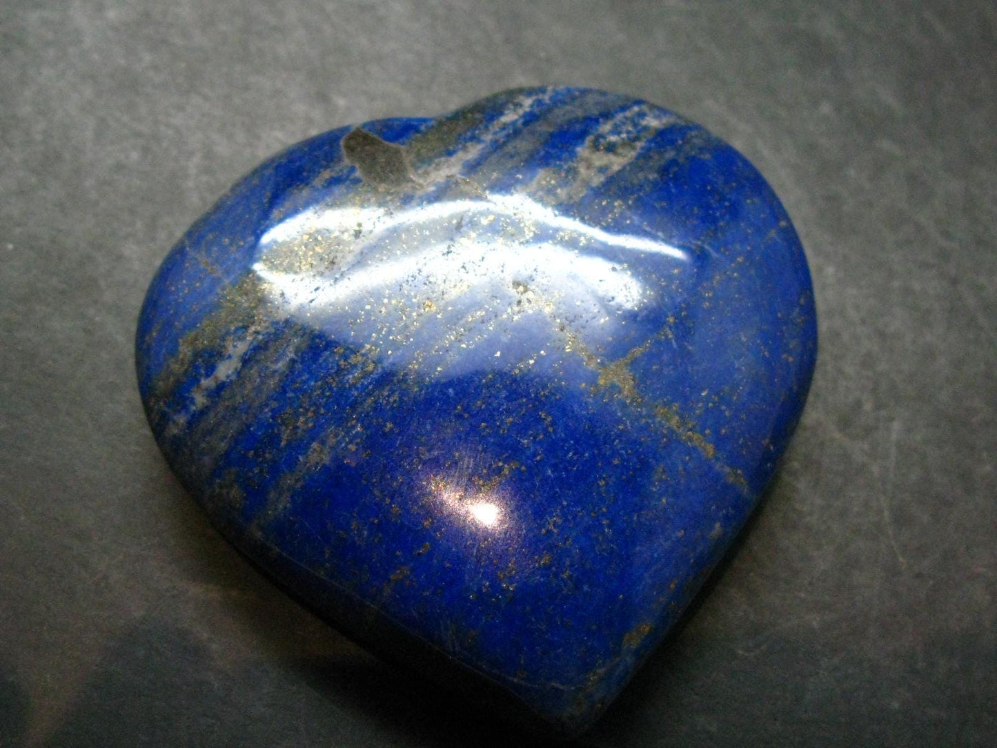 Lapis Lazuli Lazurite Tumbled Heart From Afghanistan - 2.5"
