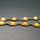 Natural Baltic Amber 925 Silver Bracelet - Size 7.5 Inches