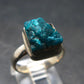 Emerald Green Dioptase Crystal Silver Ring from Congo - 5.18 Grams - Size 7