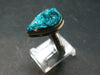 Emerald Green Dioptase Crystal Silver Ring from Congo - 5.22 Grams - Size 8