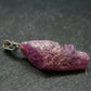 Rare Ruby Crystal Silver Pendant from India - 1.2"