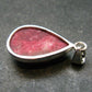Thulite Silver Plated Pendant From Norway - 1.2" - 4.04 Grams