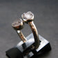 Gray Herderite Silver Ring from Africa - Size 7 - 1.94 Grams