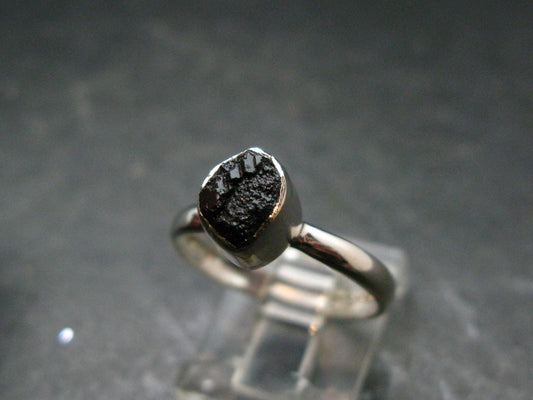 Terminated Brookite Crystal Silver Ring From Arkansas - Size 8 - 2.08 Grams