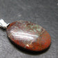 Crimson Cuprite w/ Chrysocola Silver Plated Pendant from Mexico - 1.2" - 2.33 Grams
