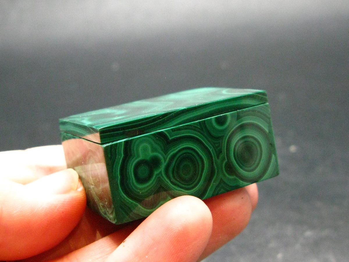 Rich Vibrant Green Malachite Box From Congo - 1.5" - 41.42 Grams