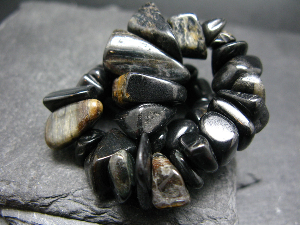 ISUA Stone Rock Genuine Bracelet from Greenland ~ 7 Inches ~ 15mm Tumbled Beads