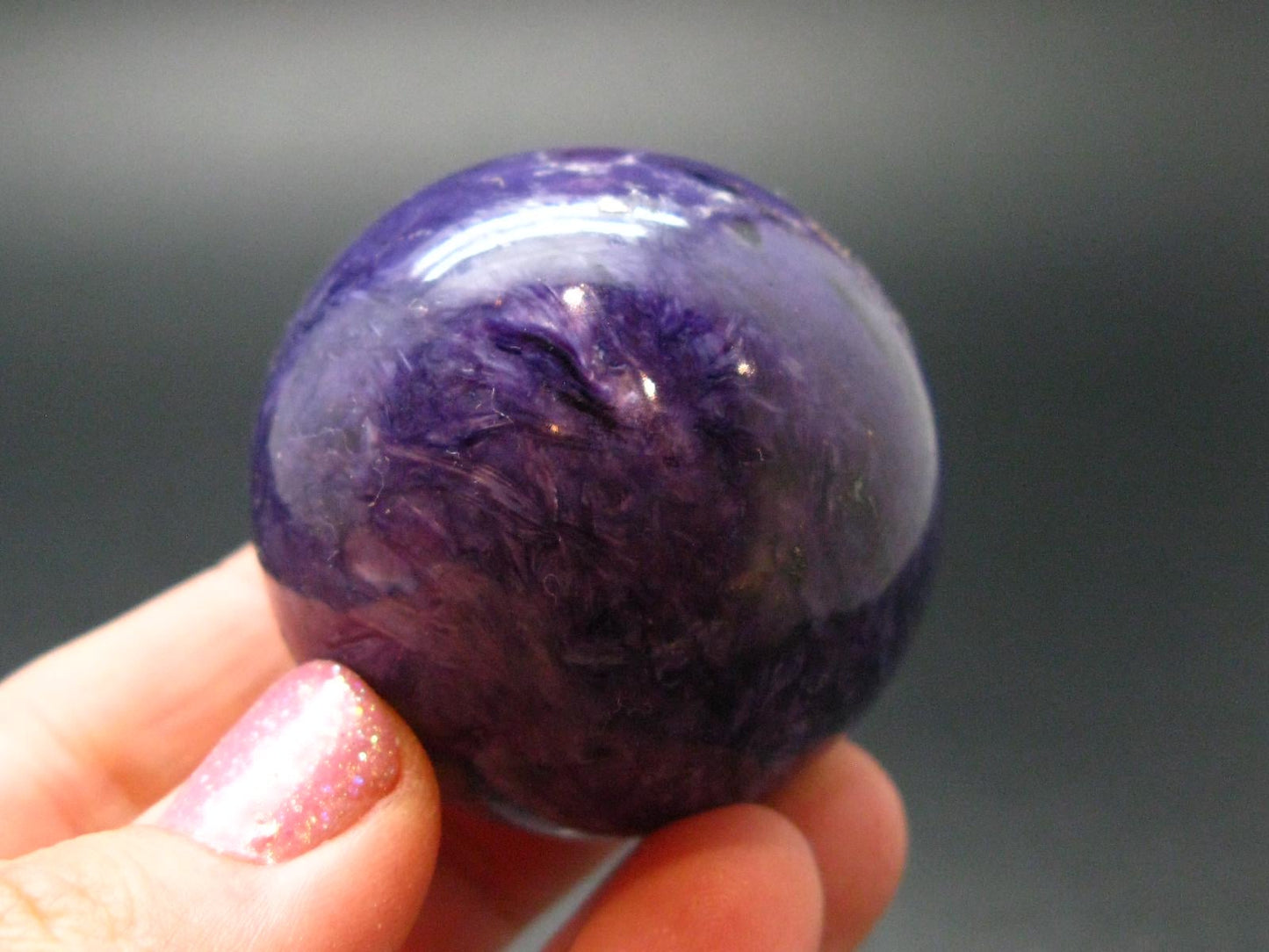 Nice Charoite Sphere from Russia - 96.17 Grams - 1.6"