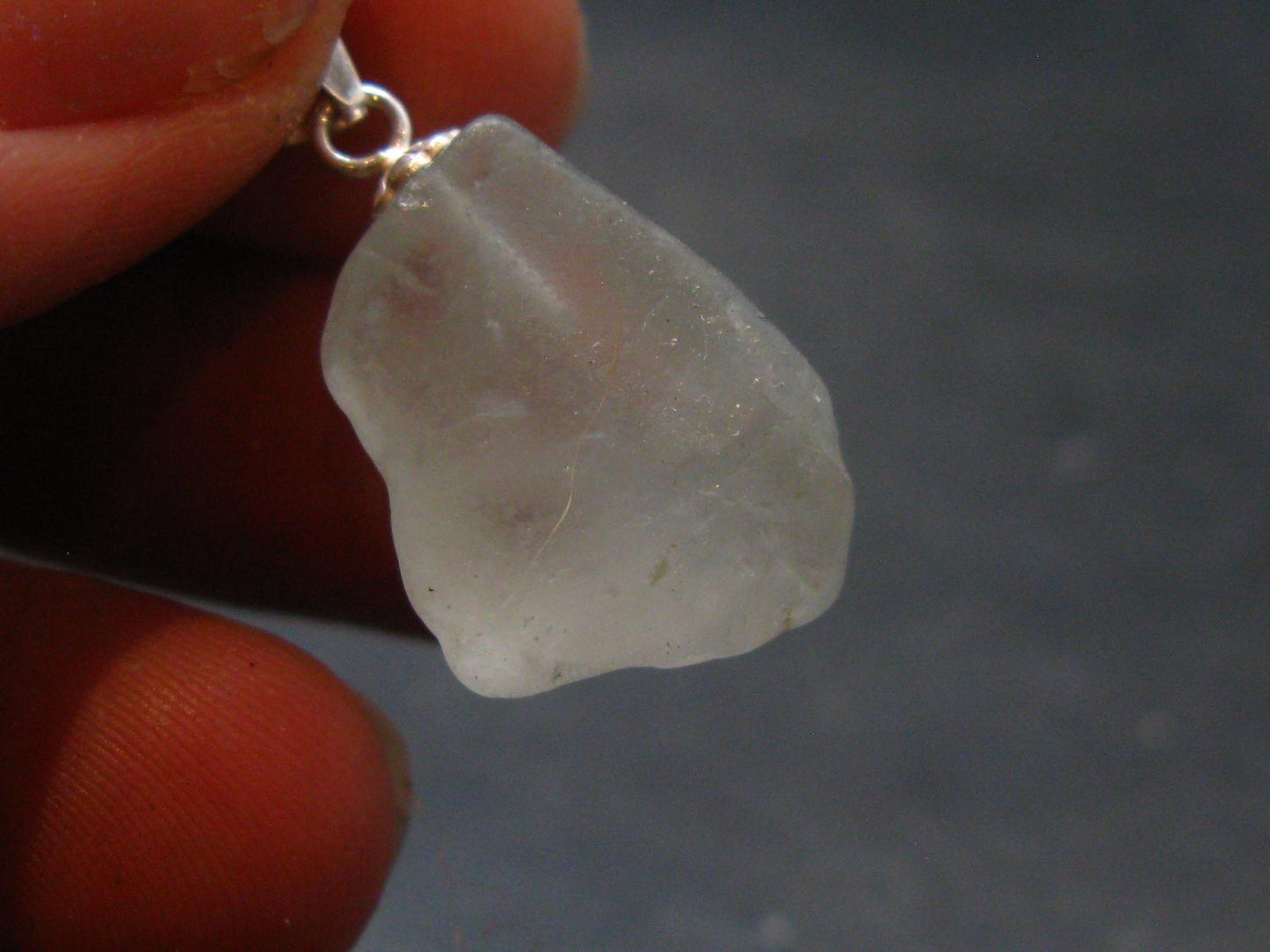 Natural Unheated Raw Gemmy Rich Blue Topaz Pendant from Brazil - 0.9" - 4.0 Grams