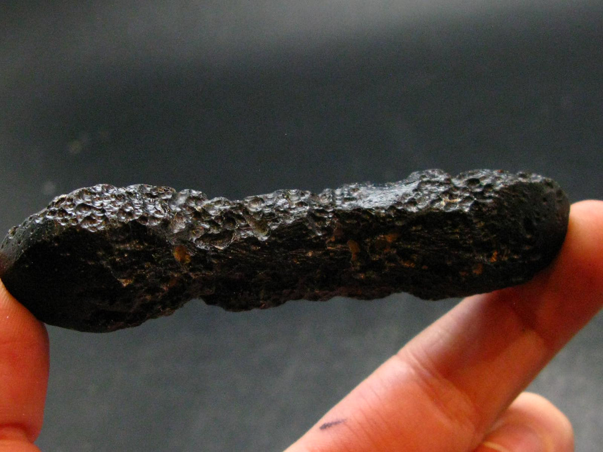 Rare Large Black Tibetan Tektite Raw Piece from Tibet - 3.3" - 34.59 Grams
