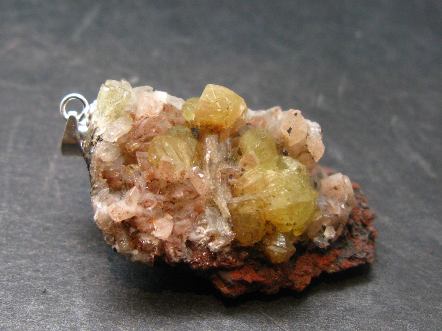 Adamite Silver Pendant From Mexico - 1.4" - 8.34 Grams