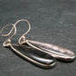 Tumbled Hypersthene Silver Earrings From Canada - 1.9" - 5.25 Grams