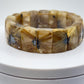 Golden Rutilated Quartz Tile Bracelet – Natural Crystal Statement Jewelry