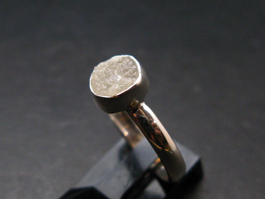 Very Rare White Cryolite 925 Silver Ring from Greenland - Size 7 - 1.93 Grams