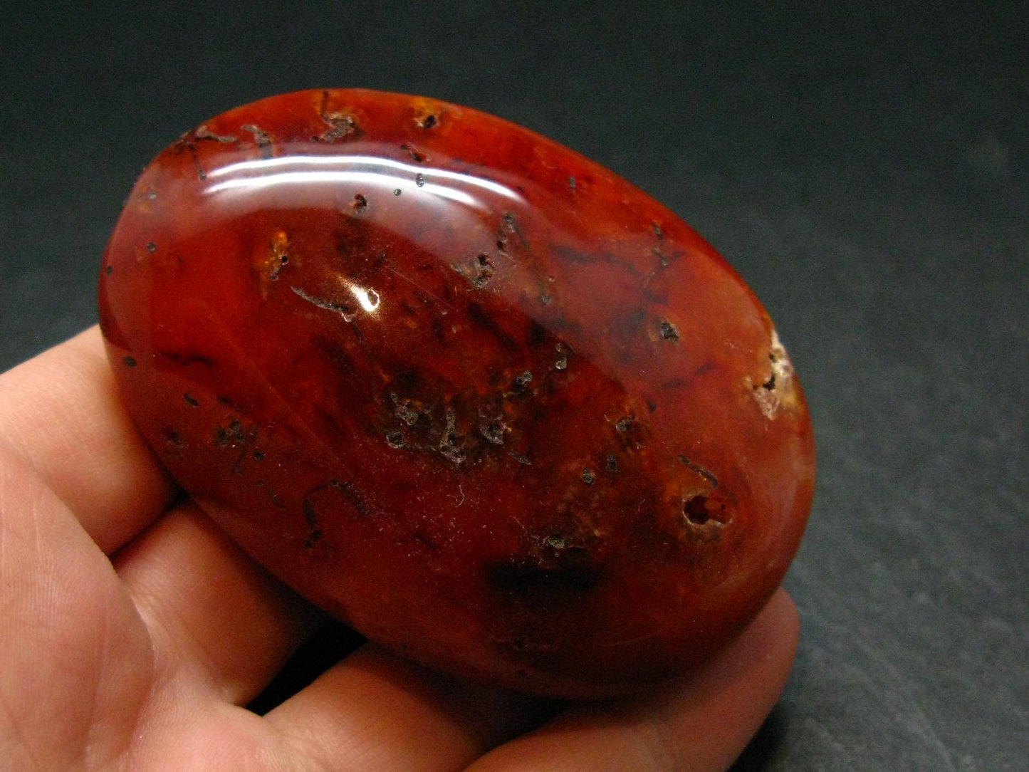 Carnelian Tumbled Stone From Madagascar - 2.7" - 122.69 Grams