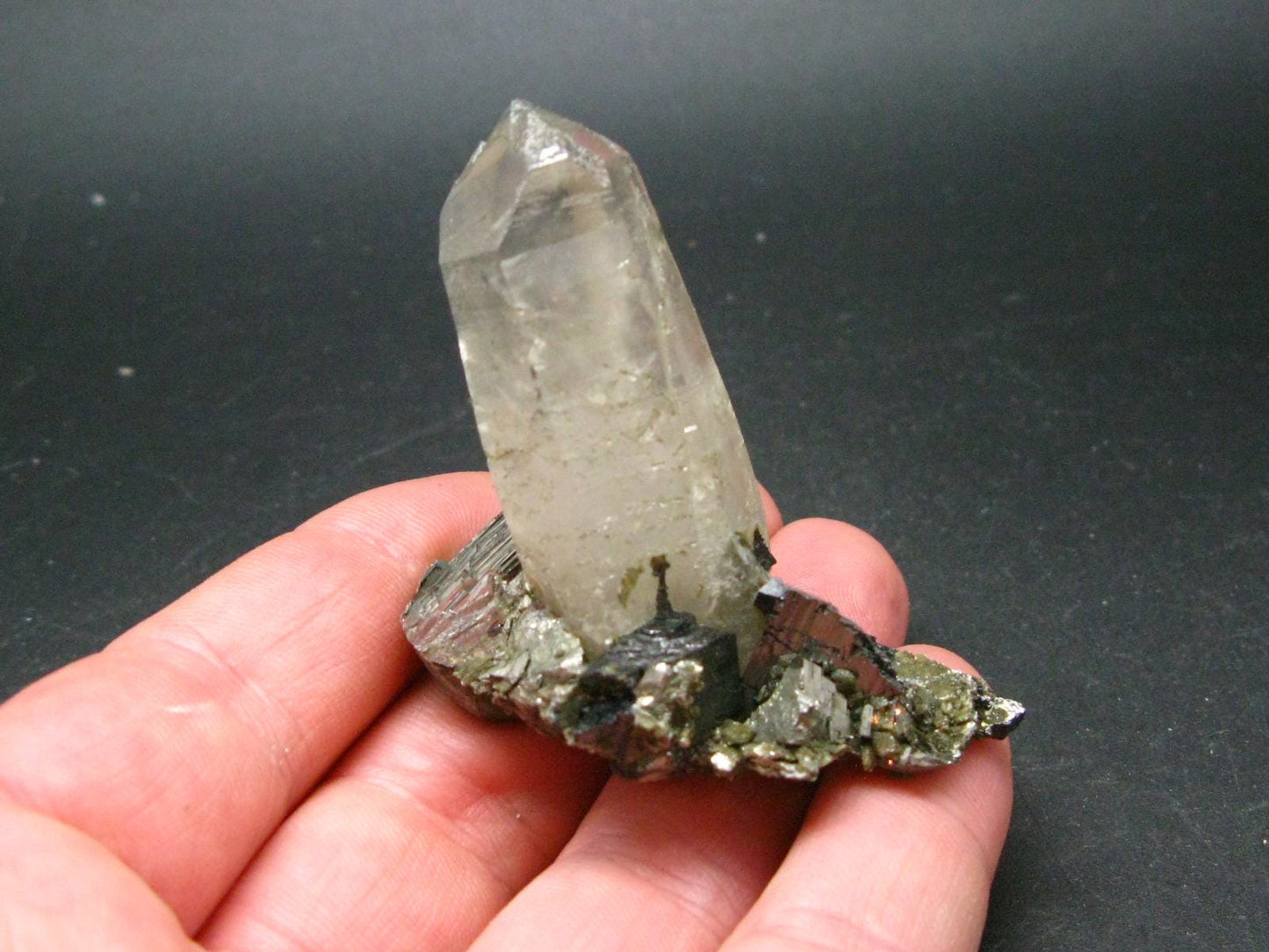 Perfect Arsenopyrite Wolframite on Quartz Cluster from Portugal - 2.7"