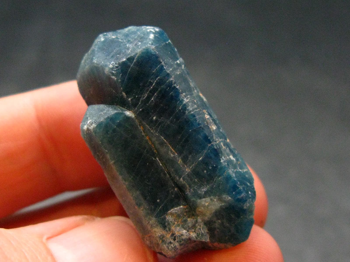 Large Neon Blue Apatite Crystal From Brazil - 1.3" - 12.33 Grams