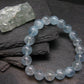 Aquamarine Genuine Bracelet ~ 7 Inches ~ 10mm Round Beads