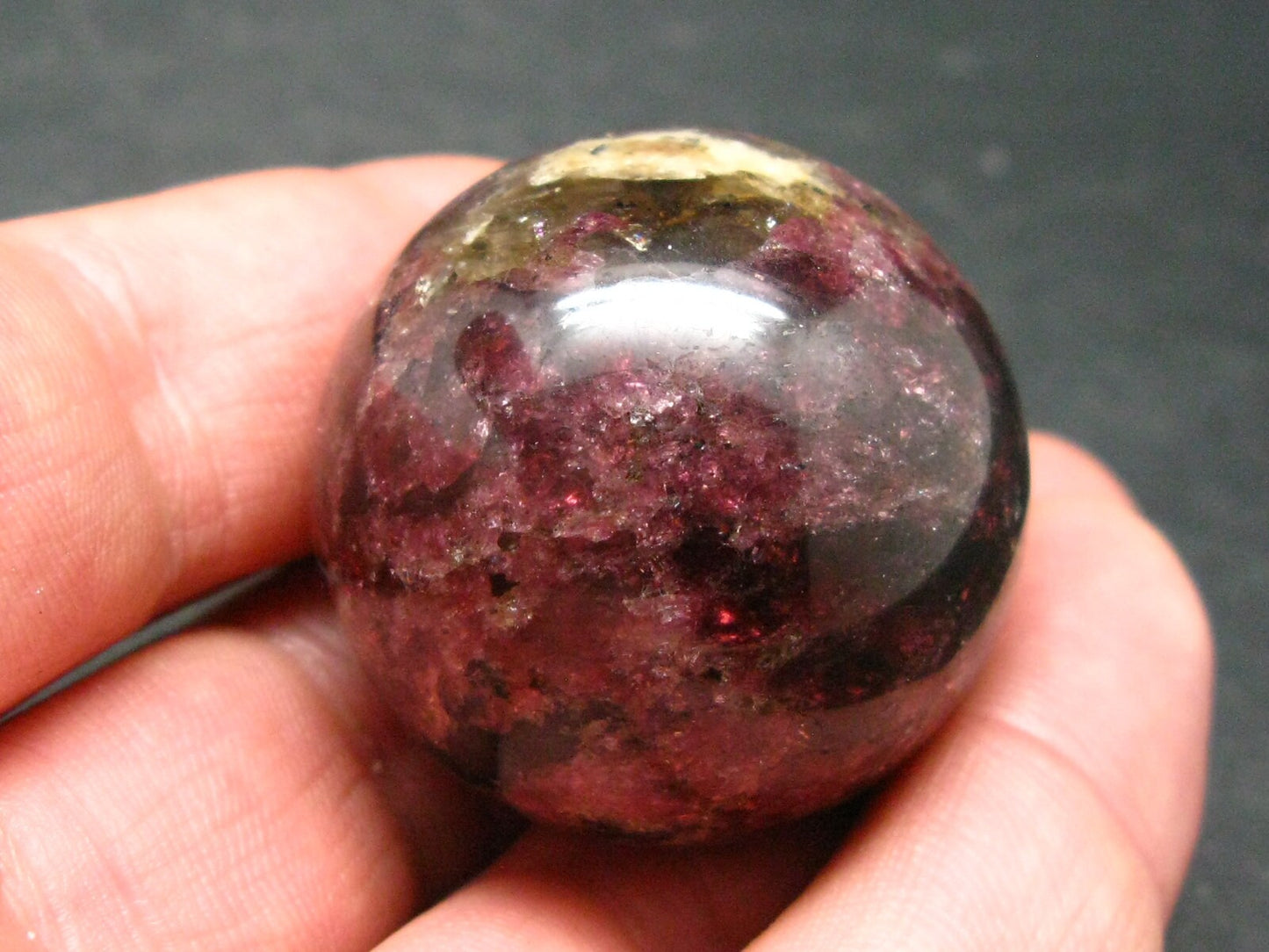 Red Tourmaline Rubellite Sphere Ball From Russia - 1.3" - 74.62 Grams