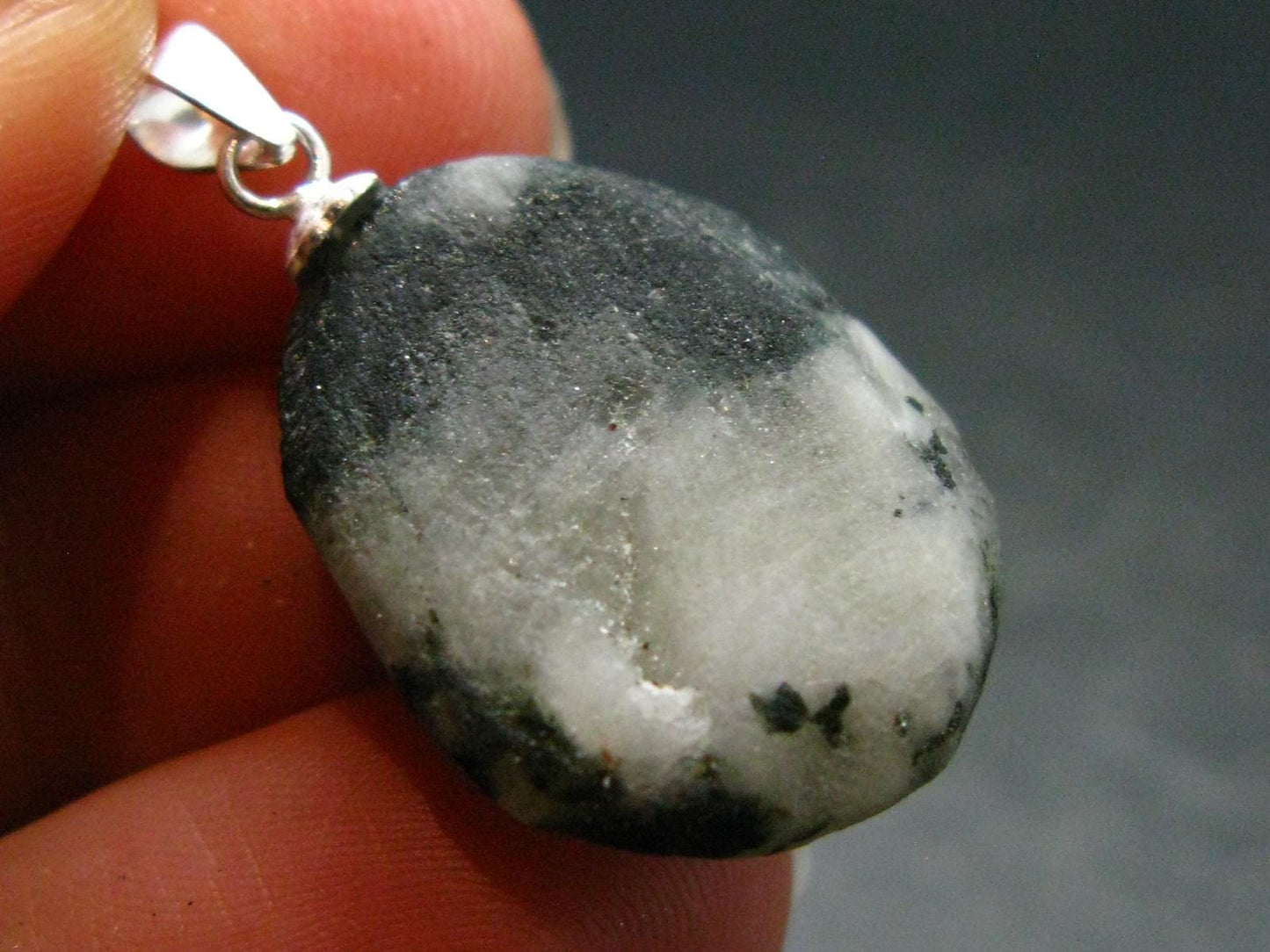 Phenakite Phenacite Tumbled Silver Pendant From Russia - 1.1" - 4.54 Grams