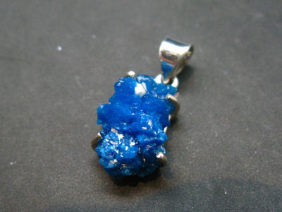 Cavansite Crystal Silver Pendant From India - 1.2" - 3.07 Grams