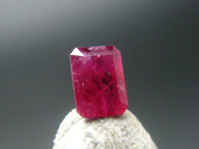 Beautiful Rare Gem Bixbite Red Beryl Emerald Cut Stone From Utah USA - 0.51 Carats - 5.6x4.2mm