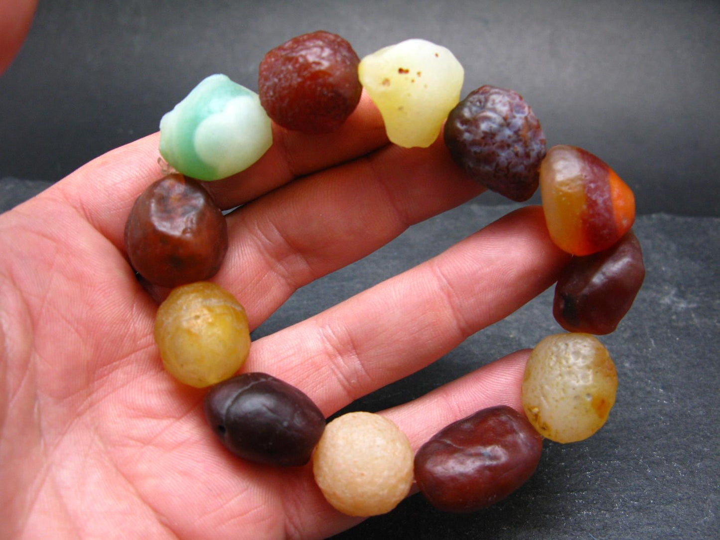 Gobi Agate Genuine Bracelet ~ 7.5 Inches ~ 20mm Raw Beads