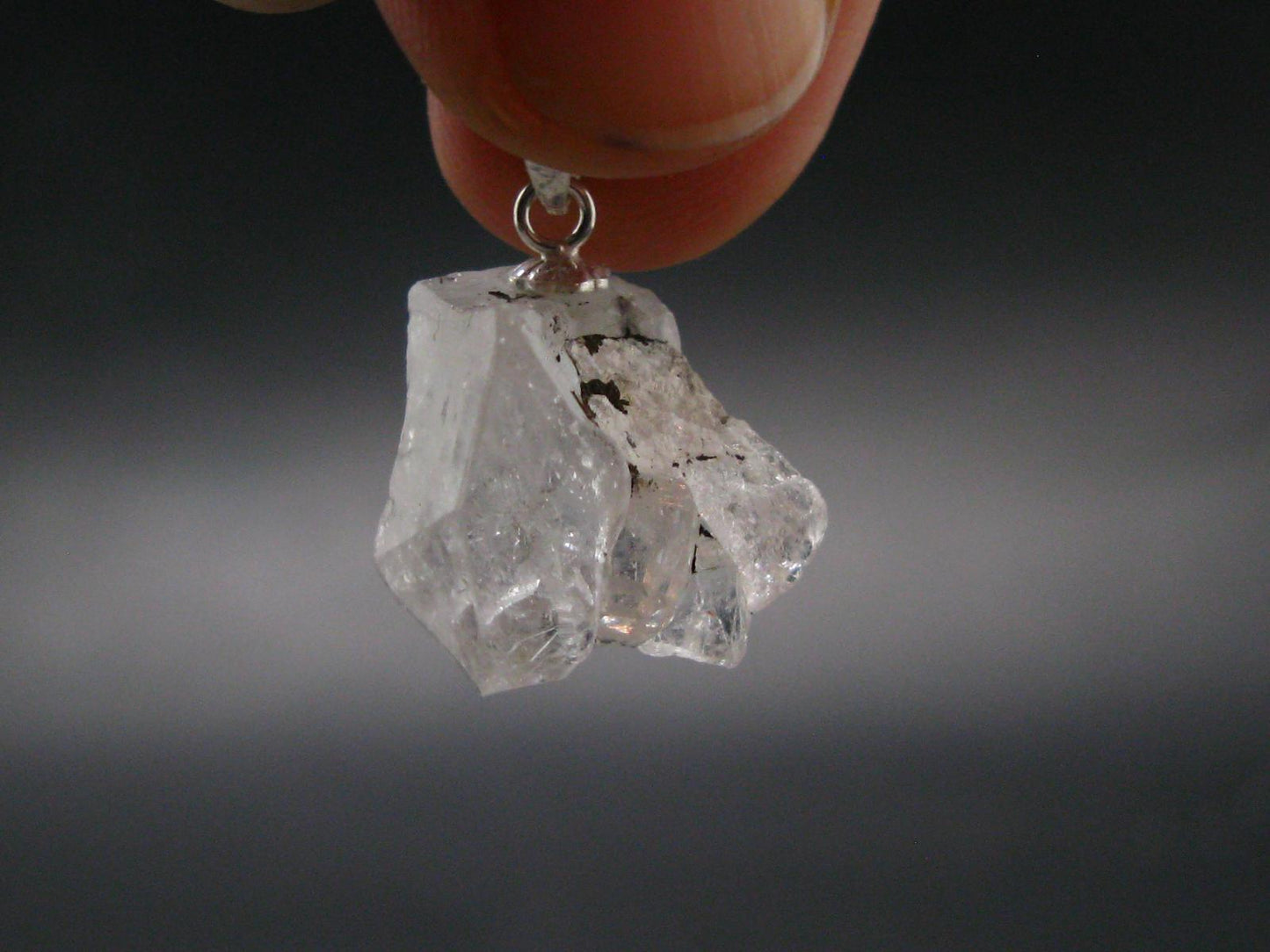 Phenakite Phenacite Silver Pendant from Brazil - 0.9 Inches - 2.75 Grams
