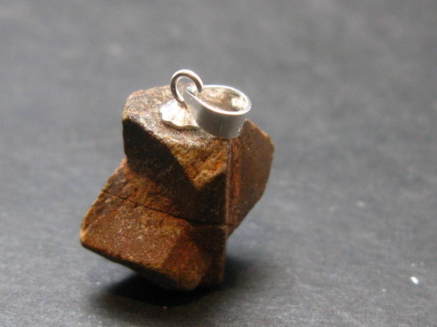 Staurolite Silver Pendant From USA - 0.8" - 3.55 Grams