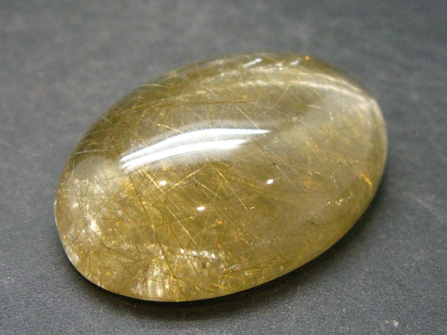 Rutilated Quartz Cabochon From Brazil - 1.8" - 33.57 Grams