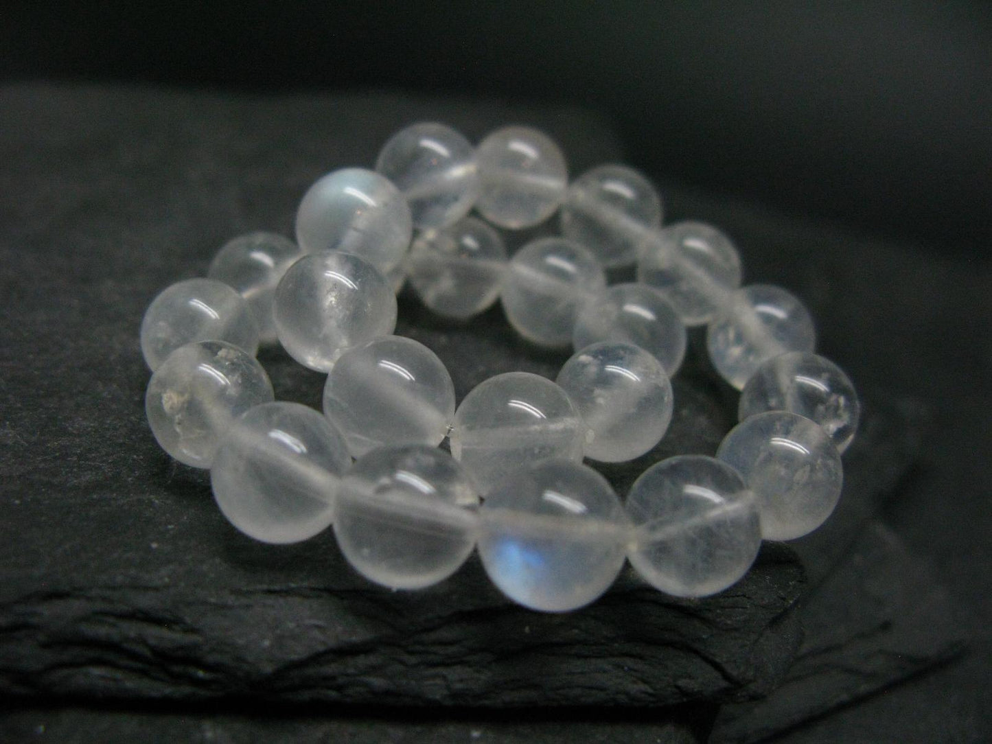 Moonstone Genuine Bracelet ~ 7 Inches ~ 8mm Round Beads