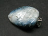 Blue Ice Glacierite Silver Pendant from Indonesia - 1.5" - 9.95 Grams