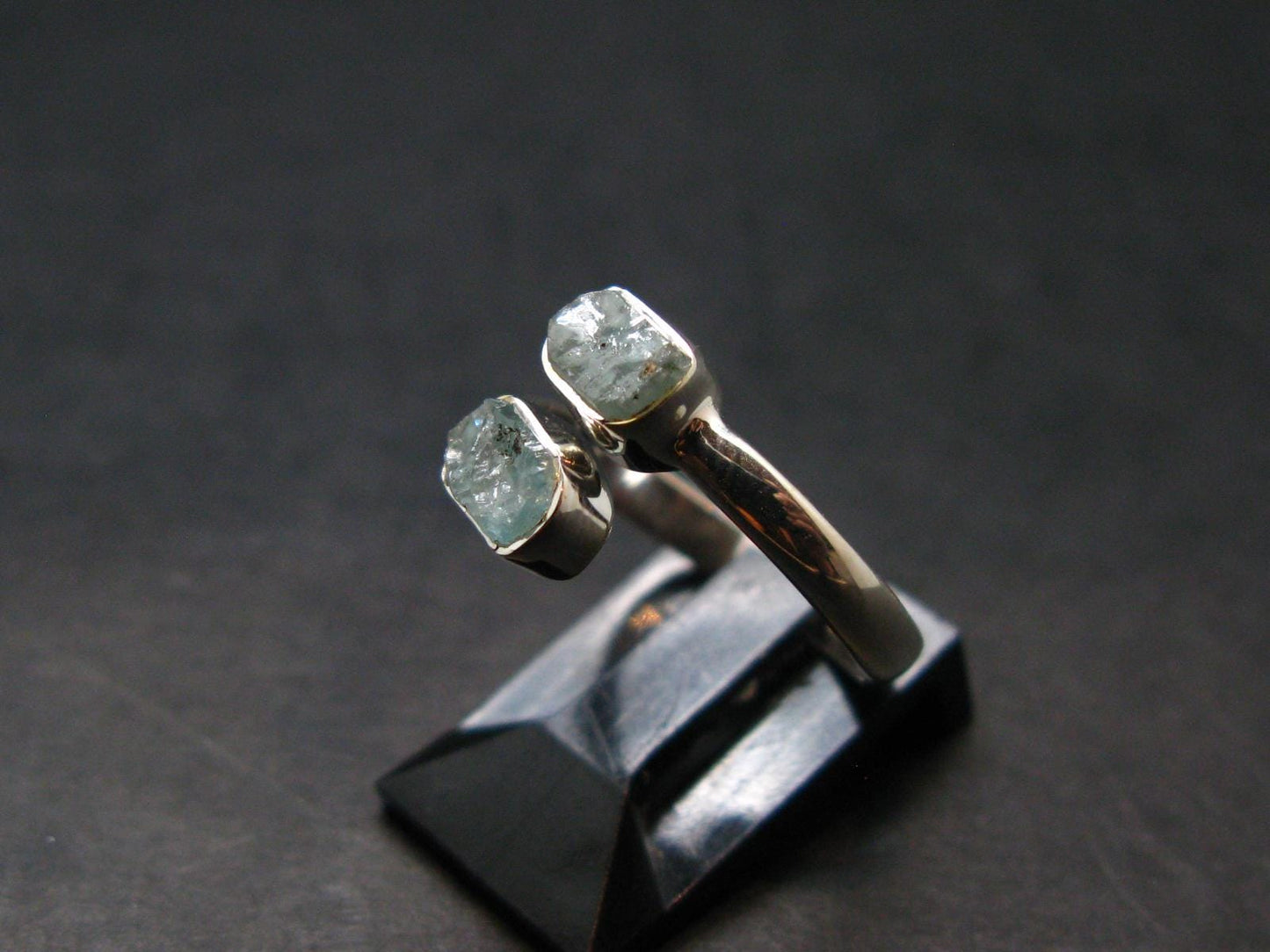 Blue Zircon Ring 925 Silver from Cambodia - Size 7