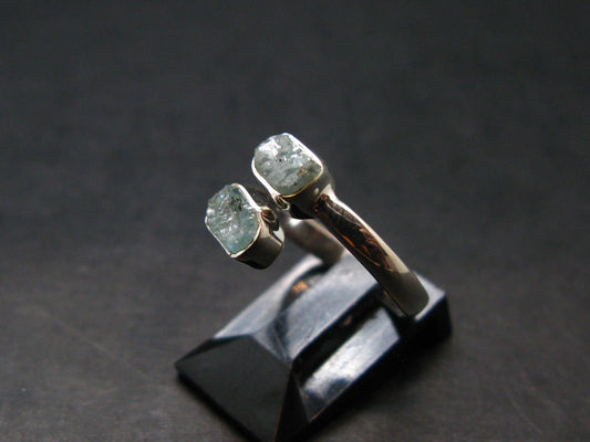 Blue Zircon Ring 925 Silver from Cambodia - Size 7