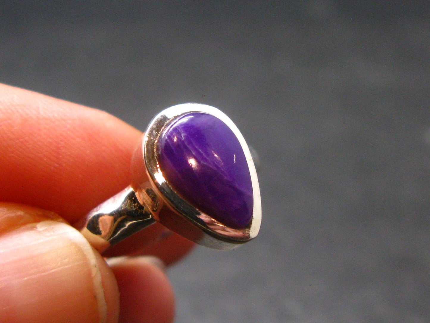 Sugilite Silver Ring From South Africa - 3.96 Grams - Size 8